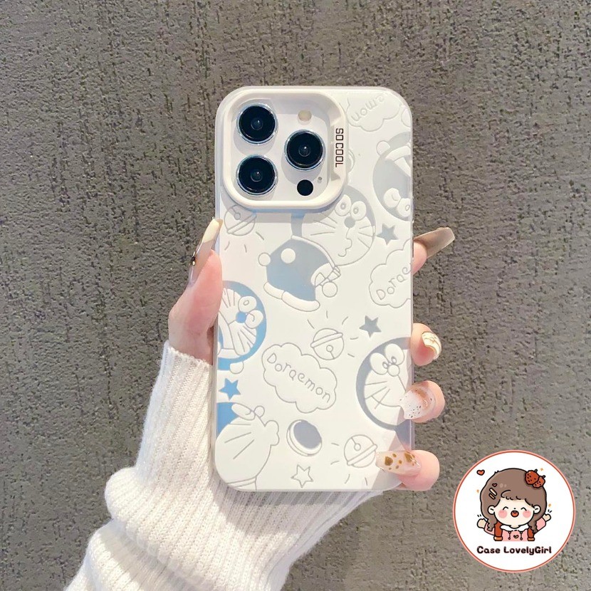 🔥ส่งจากไทย🔥การ์ตูนน่ารัก Doraemon เคส IPhone 16 11 15 14 13 Pro Max XR พสัส13 12 Pro 7 8Plus SE X Xs Max Hard Case