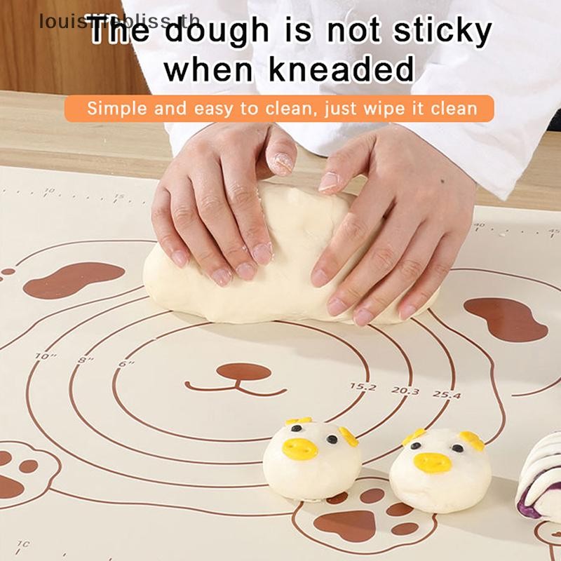 Louislifebliss 1 ชิ้นซิลิโคน Pastry Mat Baking Mat Non-Stick Dough Mats Pastry Mats สําหรับ Rolling 