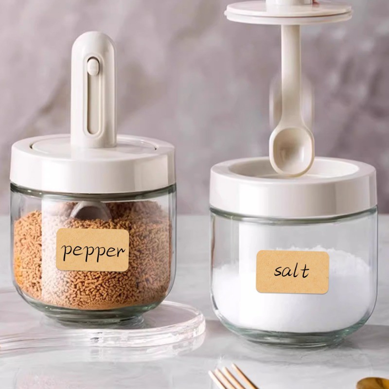 800ชิ้น/ม้วนทนทานกระดาษคราฟท์ฉลากสติกเกอร์สําหรับกล่องของขวัญบรรจุ-ว่างเปล่าที่เขียนด้วยลายมือชื่อฉลาก-การจัดเก็บอาหารสามารถหมวดหมู่แท็ก - รูปที่ 4