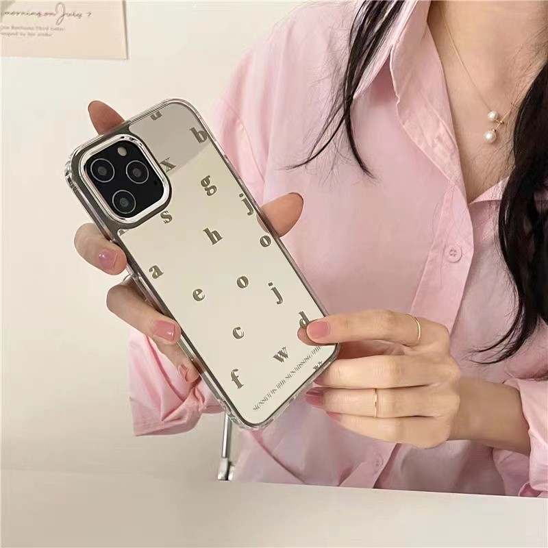 กระจกแต่งหน้านุ่มโปร่งใสกรณี Anti-Fall เคสโทรศัพท์สําหรับ iPhone 16 Promax 15 Promax 12 13 Mini 14plus 11 Pro Max X XS XR XS Max 7 8 plus Se2020