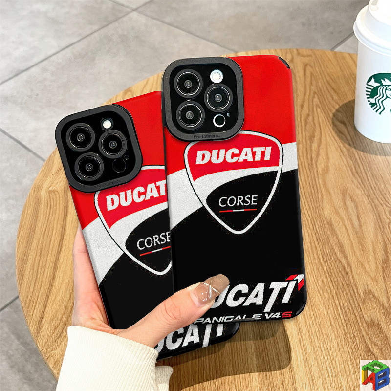 เคสสําหรับiphone 15/16Promax 14Plus 11Promax 12/13/15/ 6/7/8Plus Xmax Ducatiเคสโทรศัพท์รถจักรยานยนต์รวมทุกอย่างLambskinกันกระแทกปกอ่อน