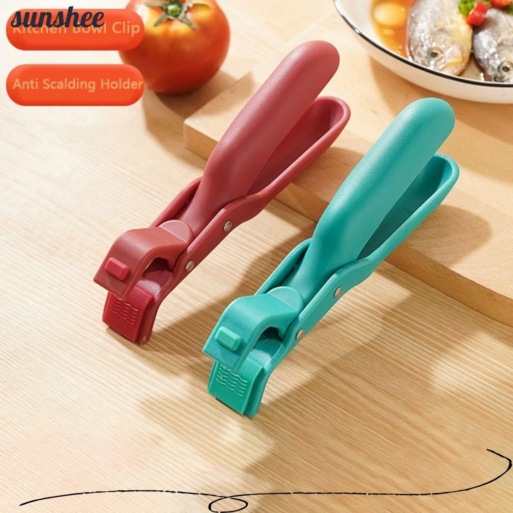 Sunshee คลิปป้องกันการลวก, กันลื่น Gripper คลิปชามในครัว, ชามมื้ออาหารแหนบซิลิโคนทนทานคลิปหม้อ