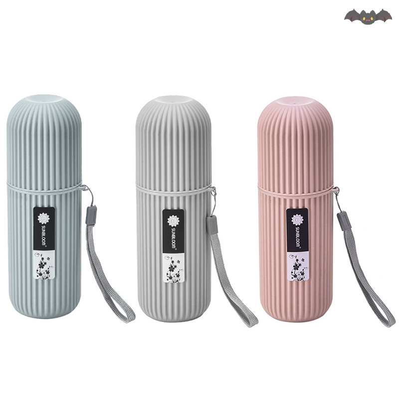[PE] ยาสีฟันแบบพกพาแปรงสีฟันป้องกันผู้ถือกรณีกระเป๋าเดินทางตั้งแคมป์กล่องเก็บ TH