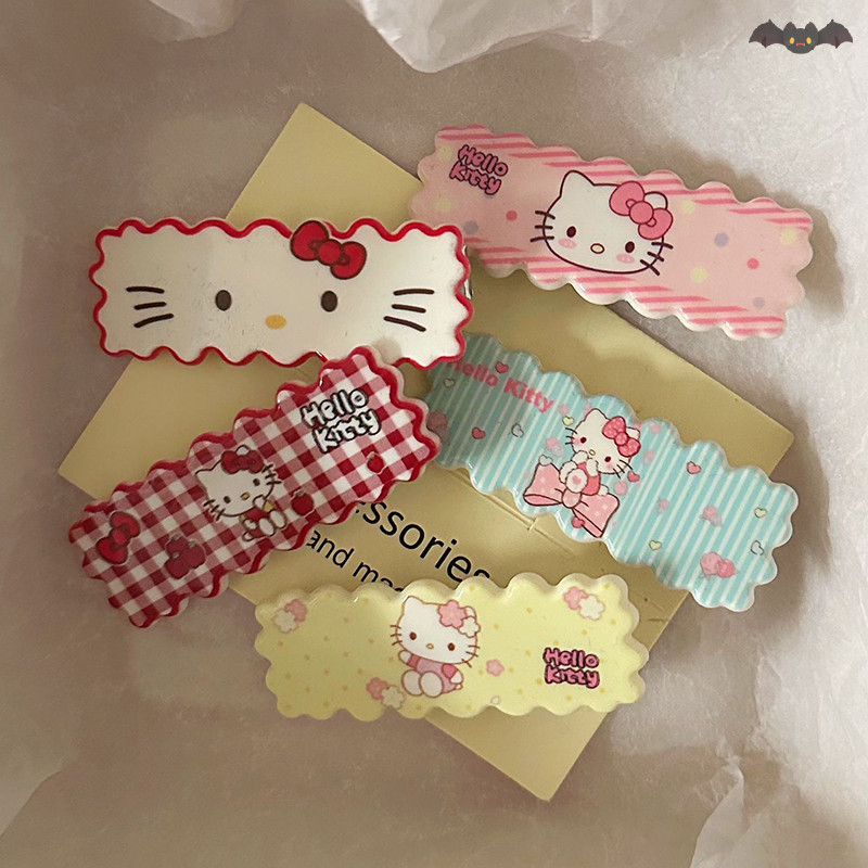 [PE] Sanrio High Face Value Anime Hello Kitty Hairpin การ์ตูนน่ารักหัวใจสาวอินเทรนด์และหลากหลายตกแต่งกิ๊บติดผมหน้าม้า TH