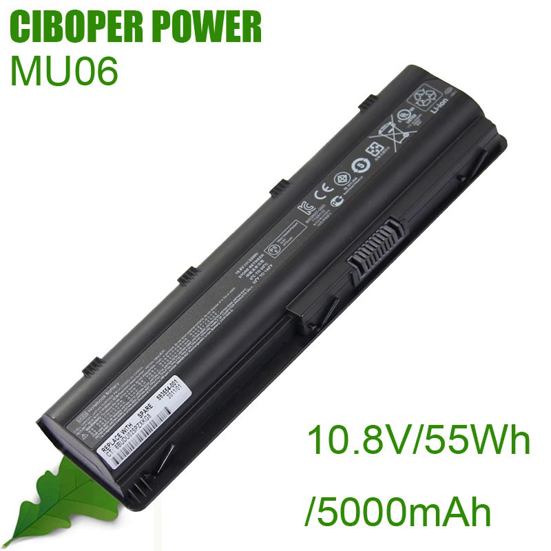 CP Genuine Battery MU06 10.8V/ 55WH/5000mAh For G4 G6 G7 CQ42 CQ32 G42 CQ43 G32 DV6 DM4 G72 593562-0