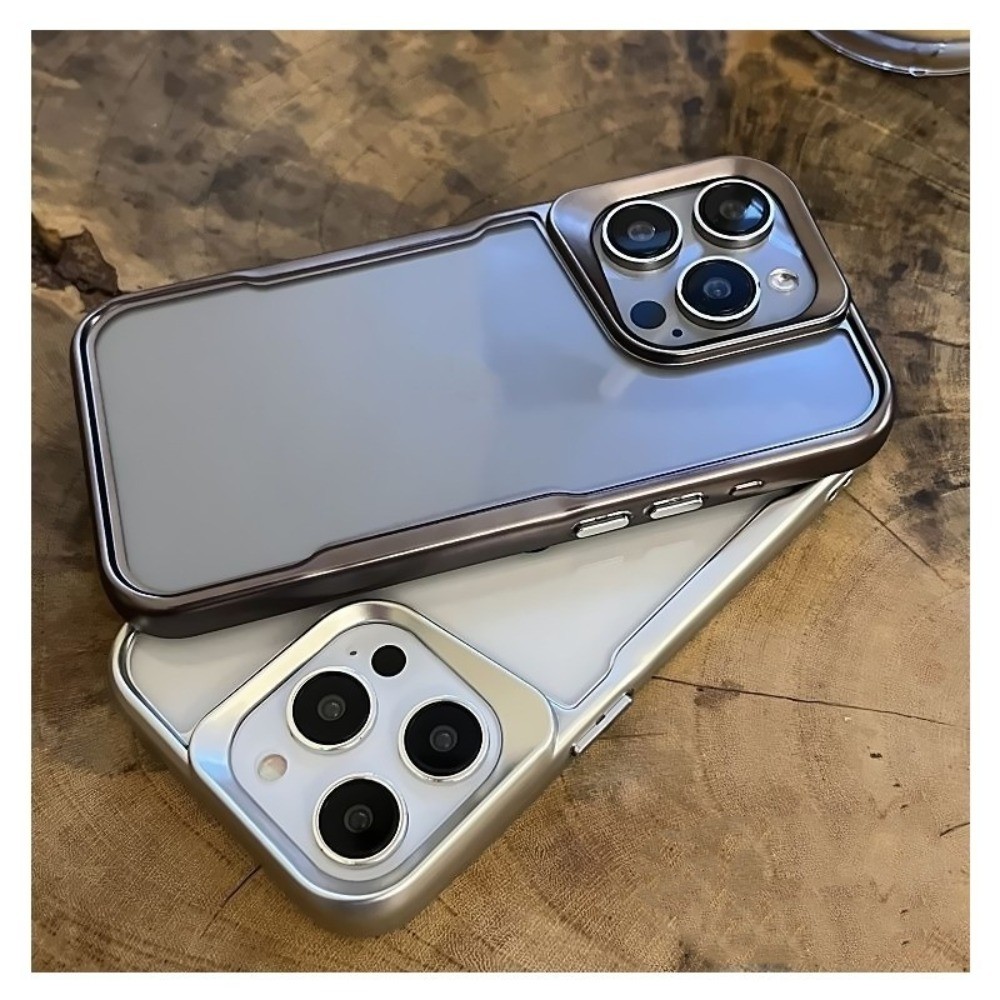 เคสโทรศัพท์ดูดซับแรงกระแทกคุณภาพสูงเหมาะสําหรับ iPhone 15, 14, 13, 12, 11 Pro Max 14Plus, 15Plus, XR XS Max X 7Plus 8Plus กรอบโลหะชุบด้วยไฟฟ้าหรูหรา