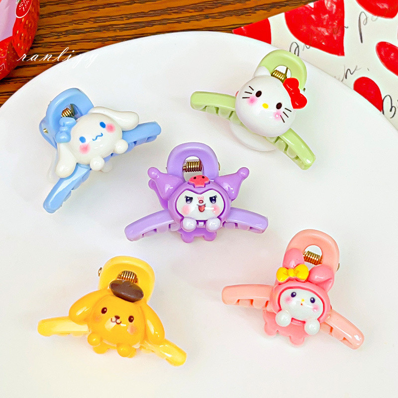ส่งเร็ว Sanrio Kids Hair Claw คลิปปลาฉลามการ์ตูนน่ารักอุปกรณ์เสริมผมหวาน-Ranliyy