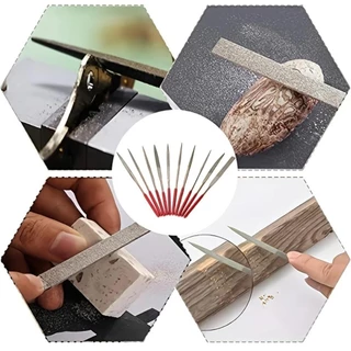 เบลล์ซาร์ 10ชิ้น/เซ็ตชุดตะไบเข็มเพชร,เครื่องมือมือชุดตะไบเข็มขนาดเล็กรูปทรงพิเศษ,เครื่องมือขัดชุบ