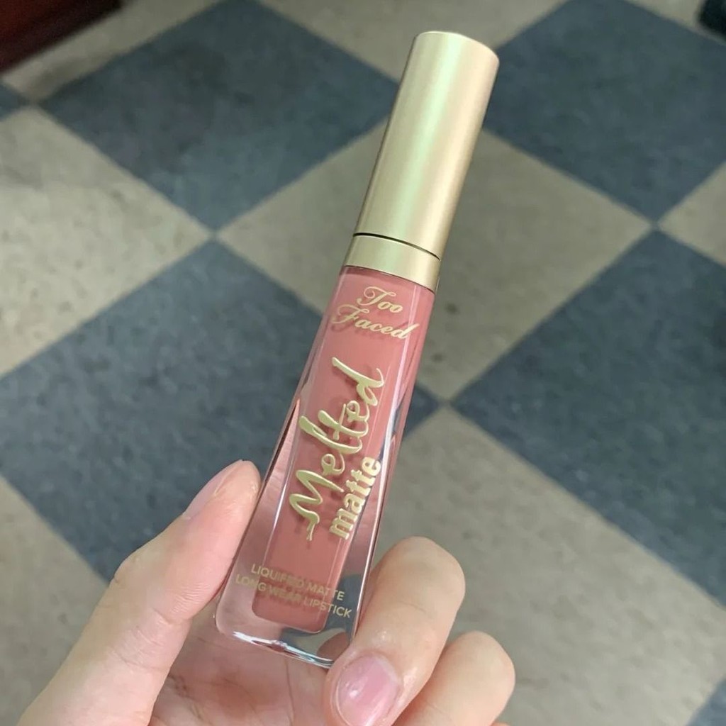 Too Faced Lip Glaze Over Time ไม่รอ ติดทนนาน Face Lip ลิปสติก Smoky Rose NoEasy Drop สี ไม่มีแพ็คเกจ