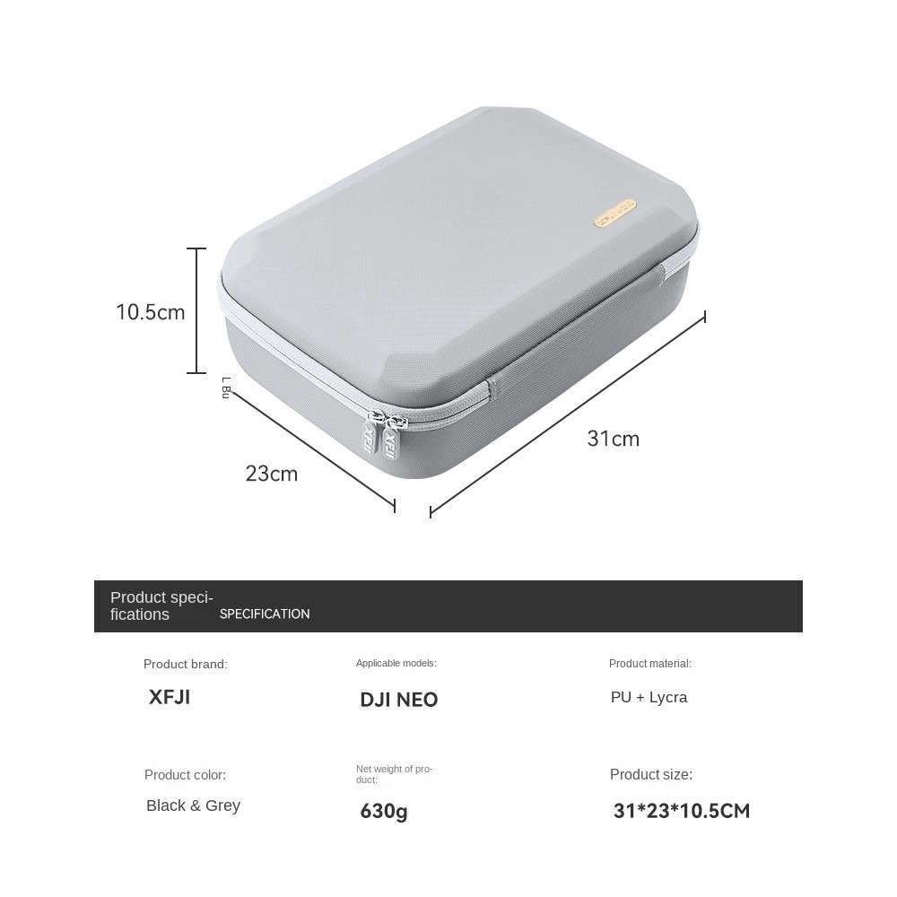 เหมาะสําหรับกระเป๋าเก็บโดรน DJI NEO, ชุดกล่องอุปกรณ์เสริมกล้องการบินแบบใช้มือถือ, กระเป๋าพกพา PU กันน้ํา