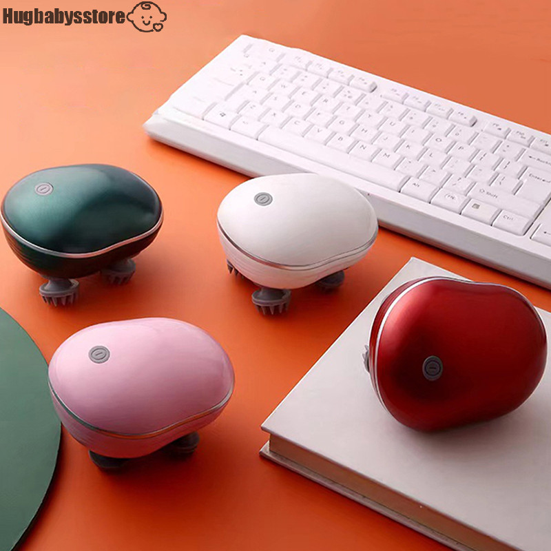 [Hugbabysstore] เครื่องนวดหนังศีรษะหัวไฟฟ้าแมวนวดร่างกายกันน้ําผ่อนคลายไหล่คอใหม่