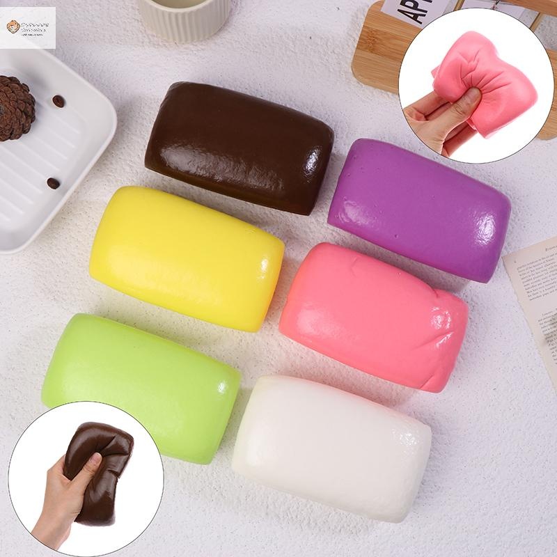 Cod ยาวช้า Rebound สีสันจําลองขนมปังเหนียว Toast Fidget ของเล่น Tender Soft Mousse เค้กรุ่นของเล่นความเครียด Release Relax ของเล่นใหม่