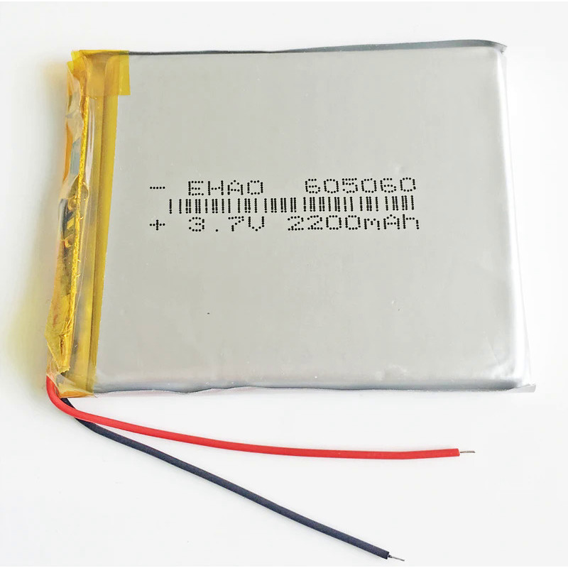 3.7V 2200mAh Lipo Rechargeable Battery 605060 Cell For GPS navigator DVD power bank Tablet PC Record