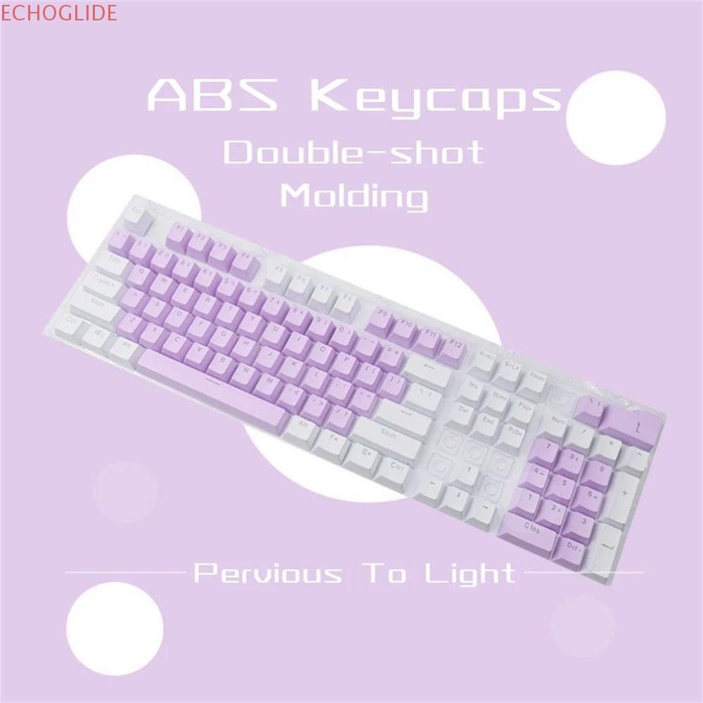 Echoglide คีย์บอร์ด Keycap 104/108 OEM ฉีด 980k โปร่งใส 61/ 87 ABS ปุ่มกดเปล่า