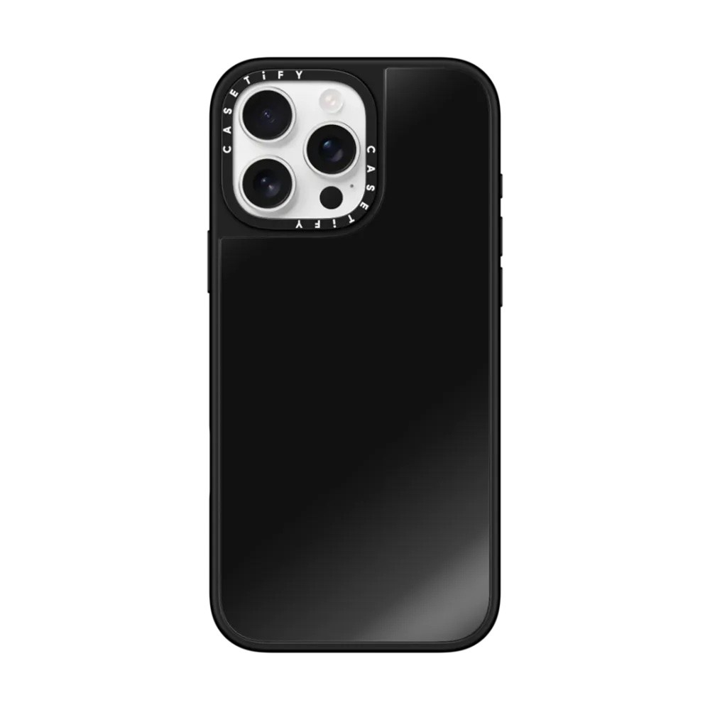 Custom สีดํา Casetify เคสโทรศัพท์สําหรับ iPhone 16 15 14 13 12 11 Pro Max Plus, Glossy Matte Mirror