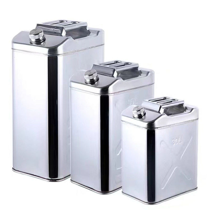 กลองน้ํามันสแตนเลสหนาพิเศษ ขนาด 30L/20L/10L สําหรับเบนซินและดีเซล