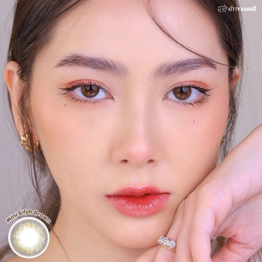 คอนแทคเลนส์[มินิ] Mini Sifah Brown / Gray (Kitty Kawaii) ☁️ มี อย.ไทย