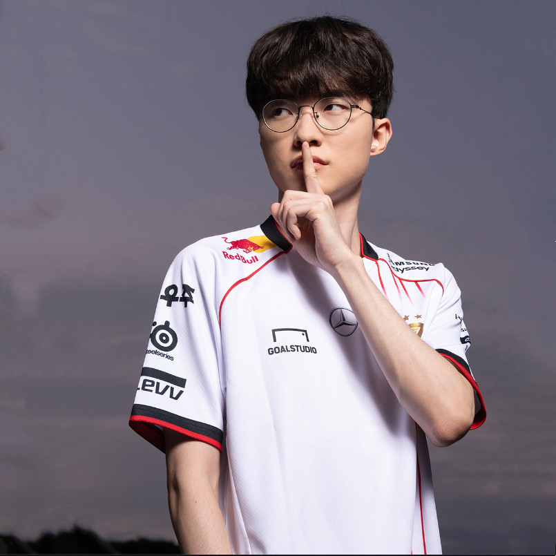 T1 Worlds Uniform Jersey เสื้อยืดเครื่องแบบเดียวกัน Faker 2024 T1 E-sports League of Legends Gameing