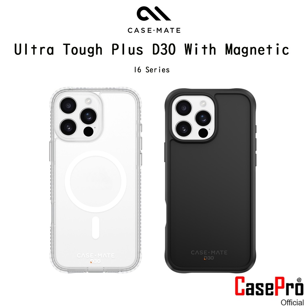 Case-Mate Ultra Tough Plus D3O Magnetic เคสใสกันกระแทกระดับ4.8เมตรเกรดพรีเมี่ยม เคสสำหรับ iPhone16/1