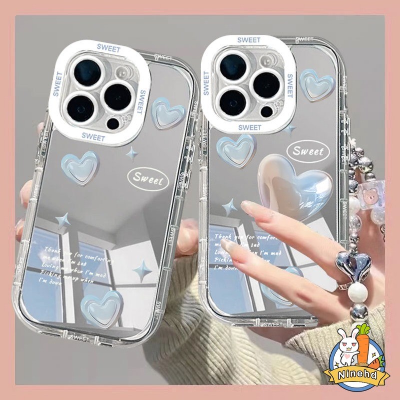 Creative Mirror Casing สําหรับ OPPO A38 A60 A58 A54 A18 A57 A77s A15s A12 A16 A15 A5s A17 A53 A17K A79 A78 A3s A33 A32 A52 A92 A11K Love Love เกาหลีโรแมนติก