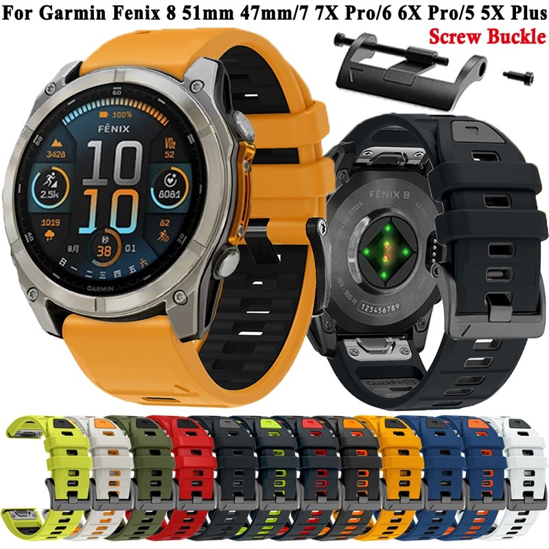 Scสันทนาการ BUCKLE Official QuickFit STRAP for Garmin Forerunner 965 955 945 935 745 approach S70 S6