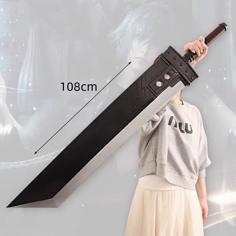 🎈 Game 7 VII 108cm Sword Weapon Cloud Strife Buster Sword Cosplay 1:1 Remake Sword Knife Safety PU G