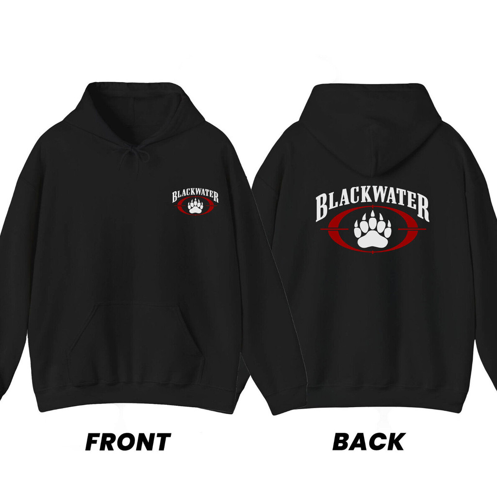 Blackwater Black Water Academi Logo Print Hoodie Sweatshirt