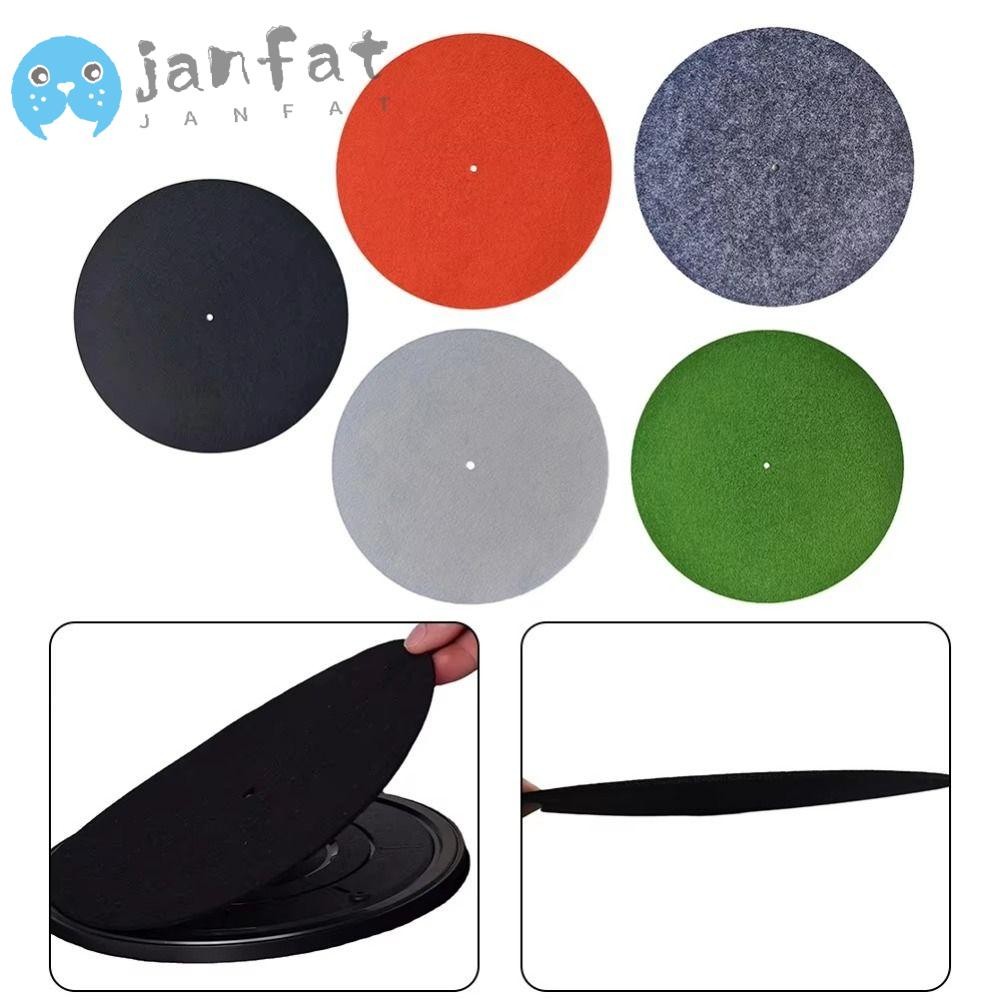 Janfat Felt Turntable Platter Mat, Phonograph Vnyl Record Pad Anti-Static LP Slip Mat, 295 มม.แผ่นป้องกัน Audiophile 3 มม.หนา Felt Slipmat สําหรับ LP Vinyl Record Players