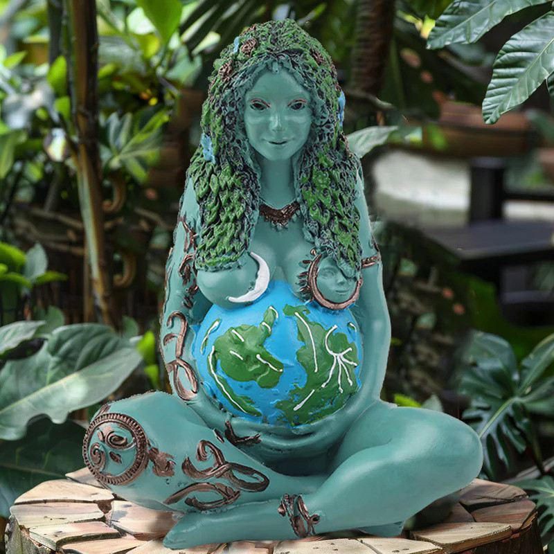 Mother Earth Statue Millennial Gaia Mythic Figurine Goddess Statue Home Decoration Desktop Ornament 