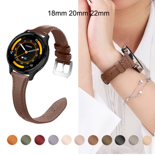18/20 มม.22 มม.เปลี่ยนสายรัดข้อมือผู้หญิงสายหนังสําหรับ Garmin Venu 4 3 45 มม.3s 41 มม. Vivoactive 6 5 4 Forerunner 265 255s 165 55 158 255 265 Vivomove