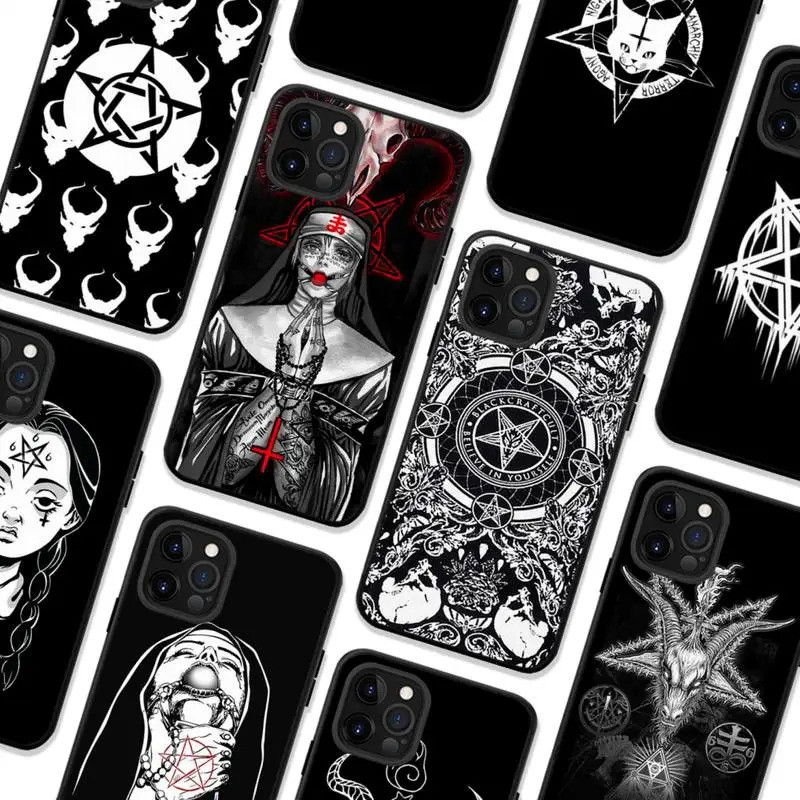 Tk-1 Pentagram 666 Demonic Satanic เคสโทรศัพท์สําหรับ iPhone 11 12 13 Mini Pro Max 8 7 6 6S Plus X 5