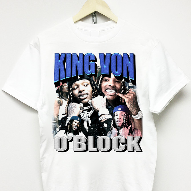 ใหม่ King Von เสื้อยืด Vtg Rap Tee Chief Lil Dork Yachty Playboi Carti Kanye Tour