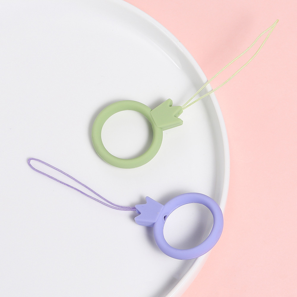 St. kunkka 2 ชิ้น ซิลิโคนโทรศัพท์มือถือเชือกเส้นเล็กสีทึบการ์ตูน Anti-Lost สายคล้องโทรศัพท์มือถือสายรัดข้อมือพวงกุญแจ U Disk Key สายกล้อง - รูปที่ 6