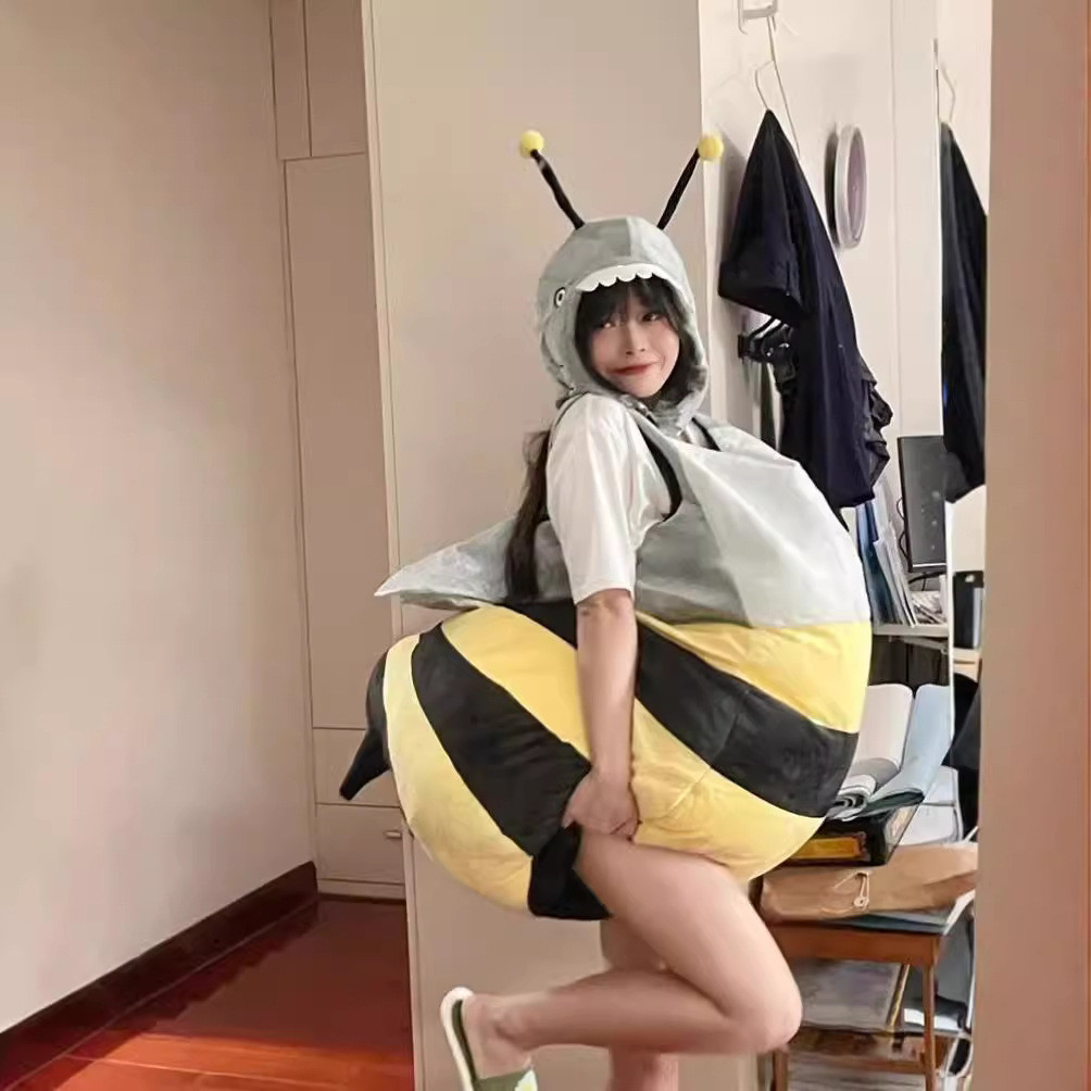ผึ้งน้อยตุ๊กตาเครื่องแต่งกายผู้ใหญ่สูทเด็กฉลามเสื้อผ้าประสิทธิภาพ