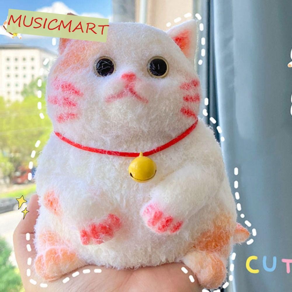 Musicmart จําลองแมวบีบของเล่น,สัตว์ที่มีสีสันตุ๊กตาแมวใหญ่บีบของเล่น,แปลกนุ่มช้า Rebound การ์ตูนแมว Fidget ของเล่นสําหรับเด็ก