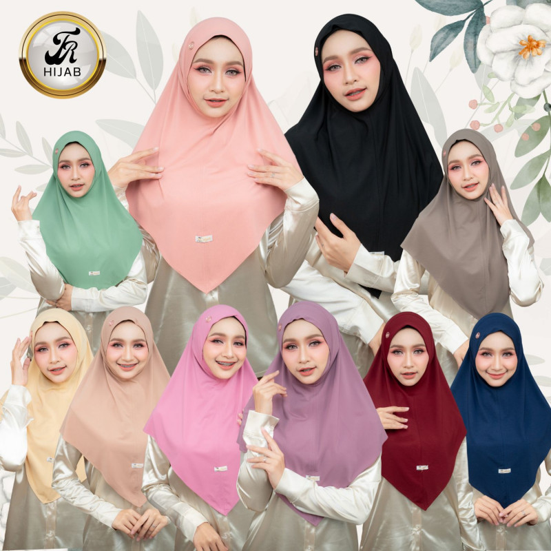 ผ้าคลุมฮิญาบสวมสำเร็จ หน้าสไตล์ซีเรีย สวมใส่ง่ายมีคาง ผ้าเย็นใส่สบาย มีหลายสี HM68วาริสมุสลิม