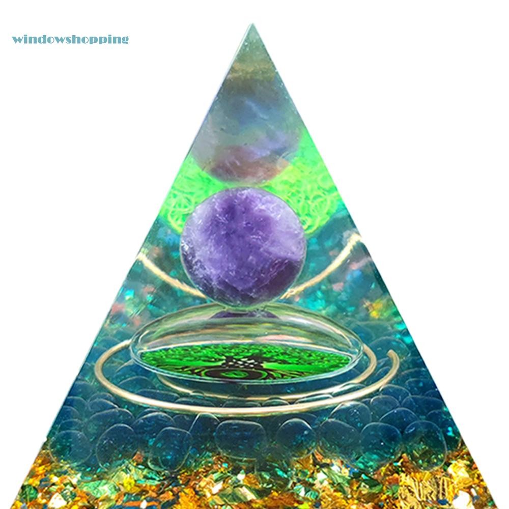 หินธรรมชาติ Orgonite Pyramid Crystals Orgone Energy Generator Healing Reiki DE [windowshopping.th]