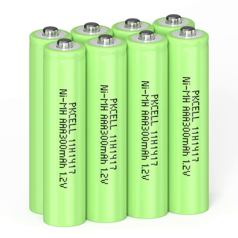 4/8/20PC PKCELL 300mah AAA battery 1.2v nimh aaa rechargeable batteries industry Button top for sola