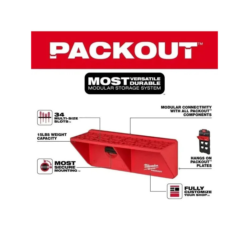 🔥ของแท้ ส่งด่วน🔥 Milwaukee 48-22-8341 Slot Multi-Size กล่องเก็บไขควง - รูปที่ 2