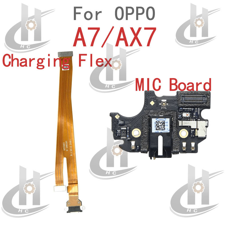 สําหรับ OPPO A7 / AX7 USB Charger Port Connector Flex Cable ไมโครโฟน USB แท่นชาร์จ PCB เปลี่ยนอะไหล่ซ่อม