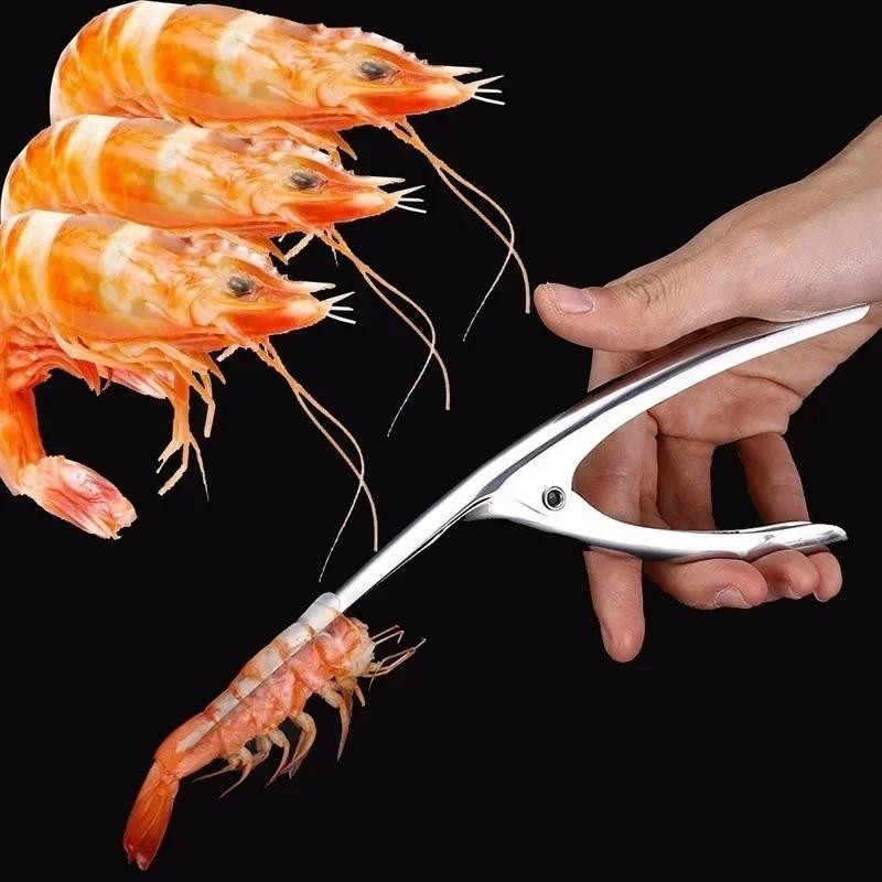 Stainless Steel Shrimp Peeler Prawn Fishing Knife Lobster Sheller Peeler Kitchen Seafood Tool Kitche
