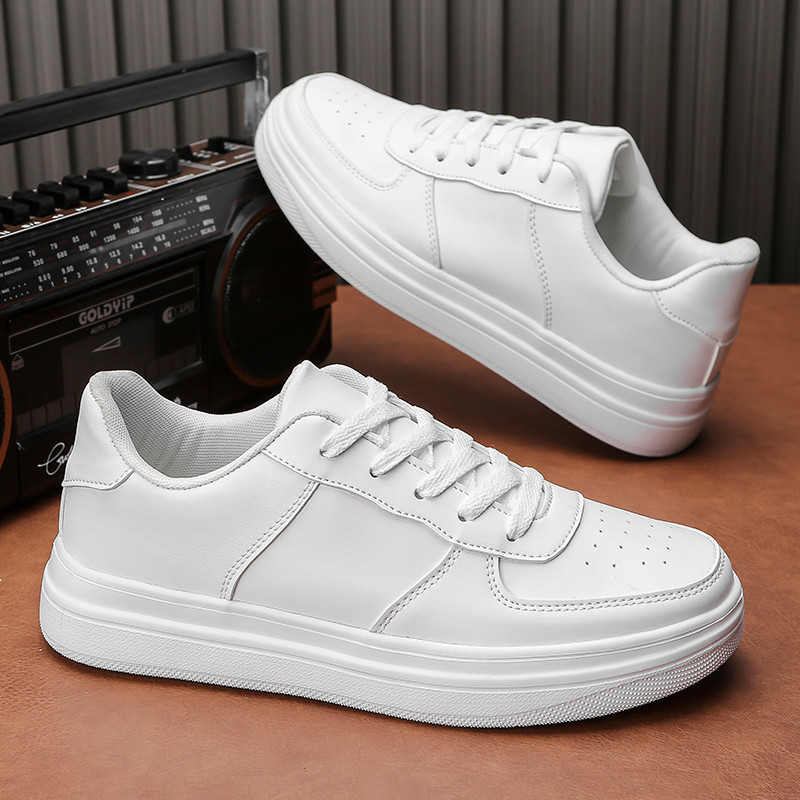 Size39-48 รองเท้าผ้าใบผู้ชายขนาดใหญ่รองเท้าสีขาวกันน้ํานักเรียน us11/us12/46/47/48