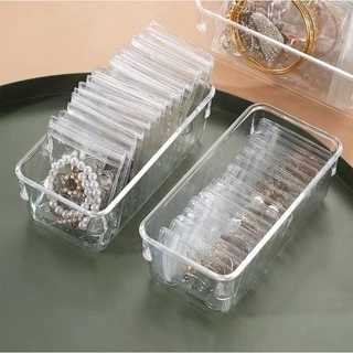 10 ชิ้นขนาดเล็ก PVC ใสกระเป๋าเก็บเครื่องประดับ/สร้อยคอแหวนต่างหู Self Seal กระเป๋า Organizer