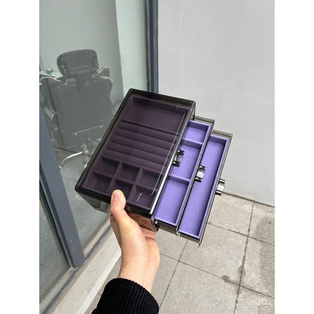 High-End ประณีต Multi-Layer กล่องเครื่องประดับกล่องเก็บต่างหูลิ้นชักสร้อยคอ Anti-Oxidation เครื่องปร