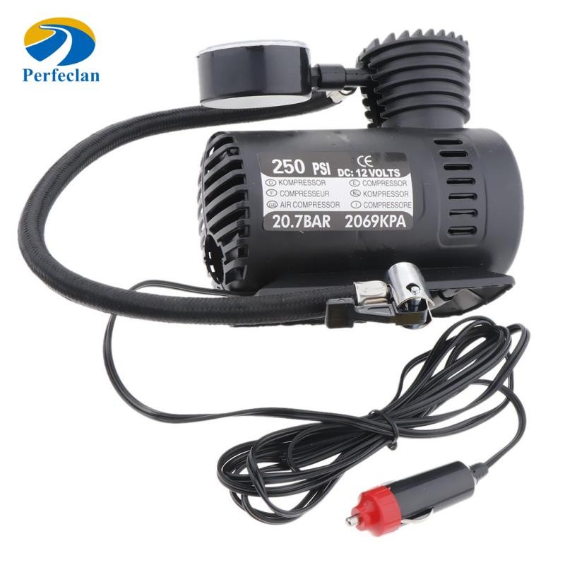 [Perfeclan] DC 12V Tyre Inflator Pump Tyre Air Inflator สําหรับ,รถยนต์,รถจักรยานยนต์,รถสามล้อ