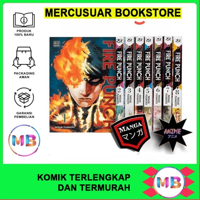 Fire Punch Series: เล่ม 1-8 คอลเลกชัน 8 เล่ม Set โดย Tatsuki Fujimoto - MercuharBookstore