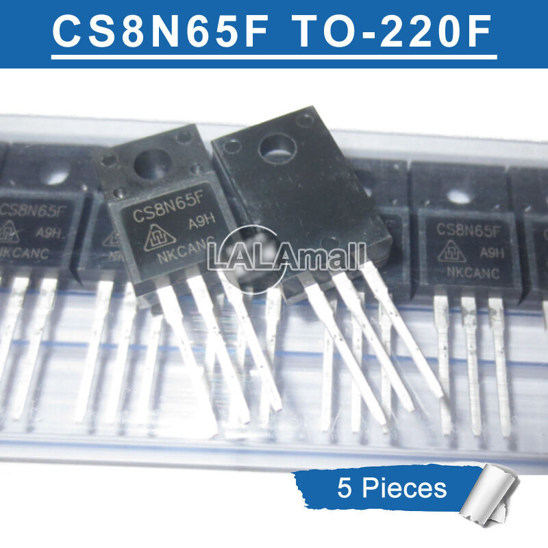 5pcs CS8N65F TO-220F CS8N65FA9H 8N65F 8N65 TO220F 8A/650V N-channel MOSFET ทรานซิสเตอร์ใหม่ 2LKU