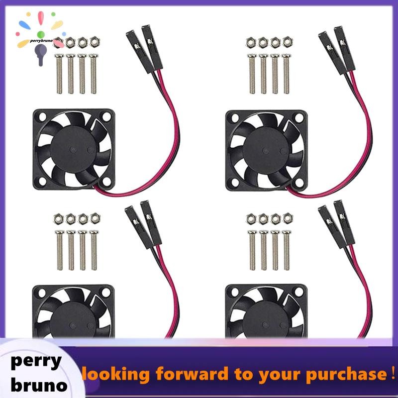 4PCS พัดลมระบายความร้อน CPU ไร้แปรงถ่านฮีทซิงค์หม้อน้ํา 3.3V 5V สําหรับ Raspberry Pi4 Pi3 B +, Pi 3,