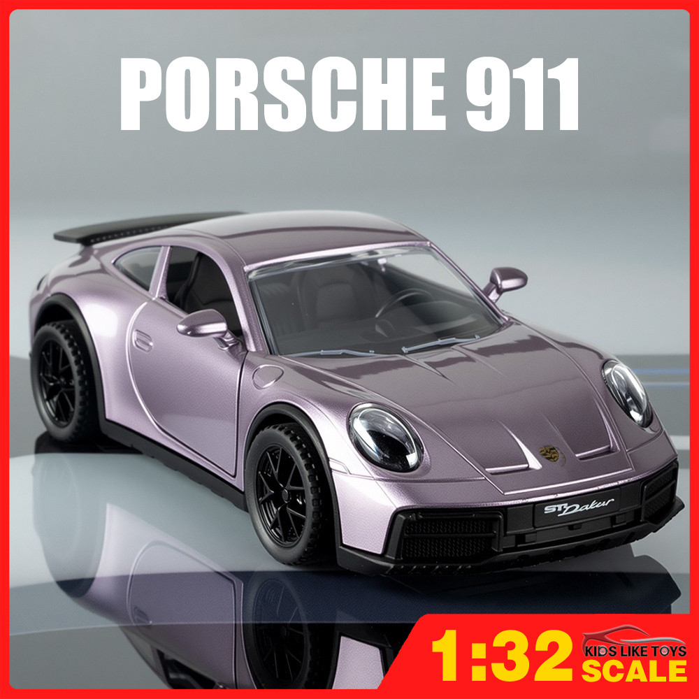 KLT 1:32 Porsche 911 Diecast รุ่นรถโลหะผสมรถของเล่นคอลเลกชันของขวัญสําหรับเด็กเด็กผู้หญิง