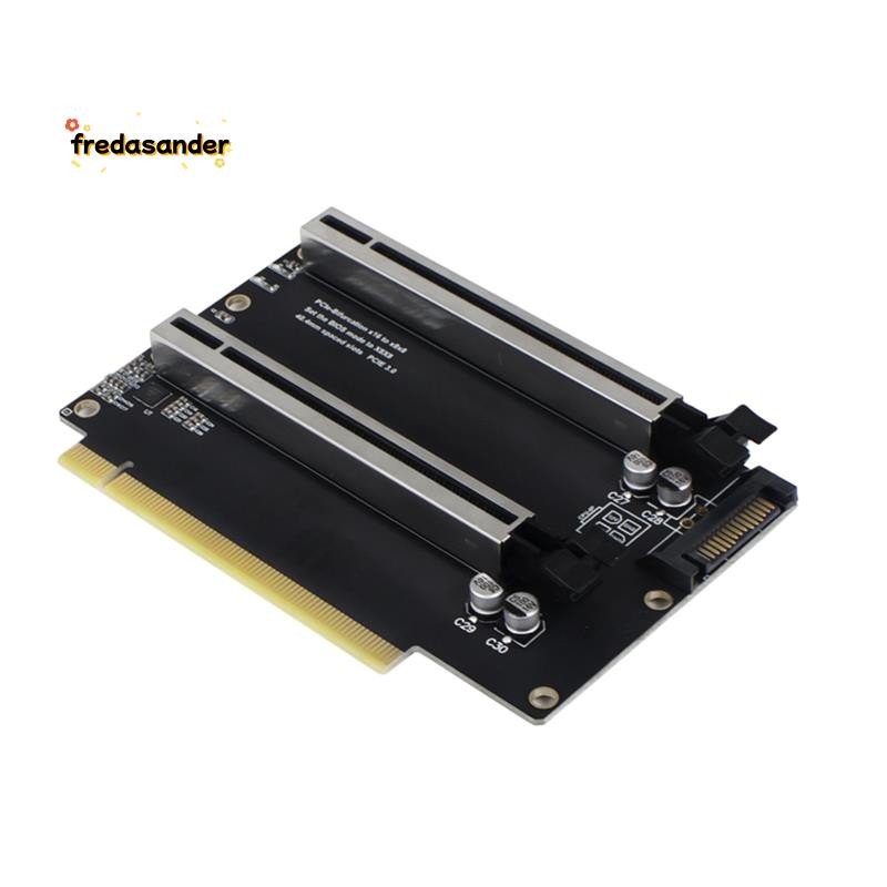 PCIe 3.0 X16 ถึง X8X8 การ์ดขยาย PCIe-Bifurcation Gen3 X16 ถึง X8x8 40.4 มม. ช่องอวกาศพร้อมอินเทอร์เฟ